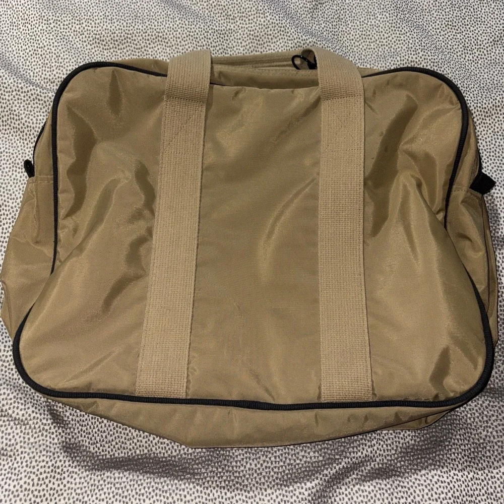 Lands End Direct Merchants Travel Bag Luggage Brown Nylon Unisex 18x15x6 US made